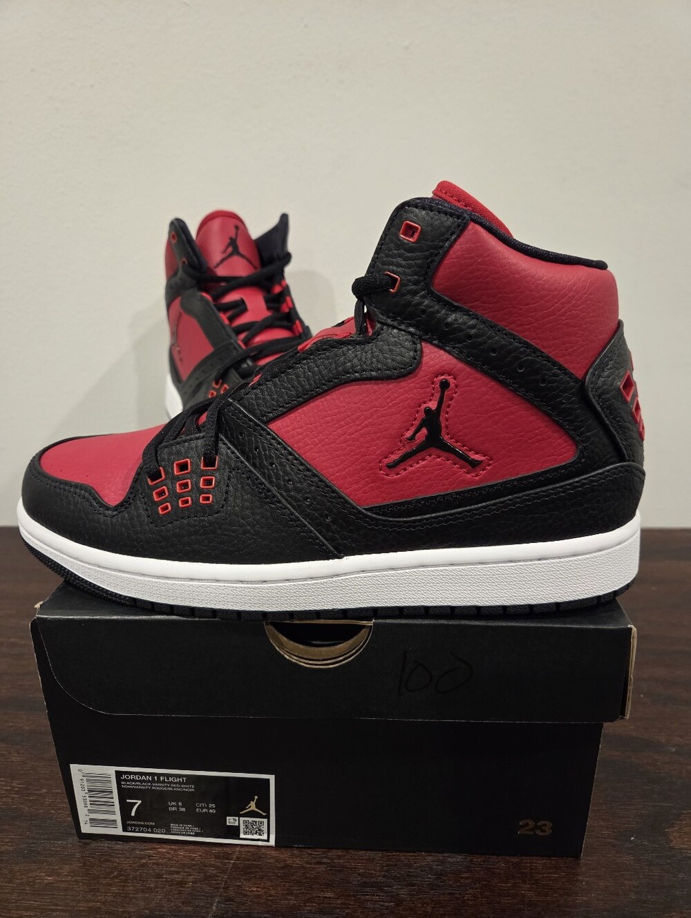 Nike Air Jordan 1 Flight 'Bred' 2012 Men's Size 7